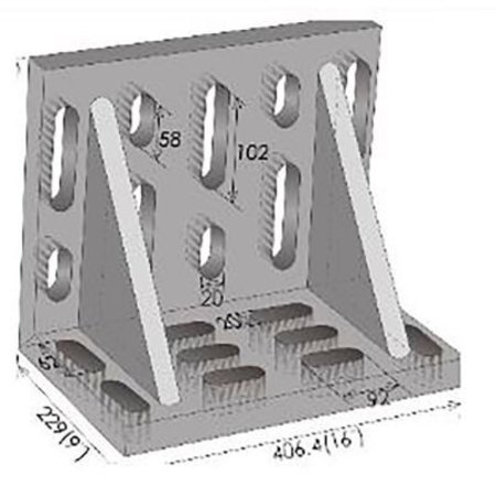 STAR TOOL SUPPLY Giant Slotted Angle Plate Trucky Only 16" x 9" x 12" 2380005